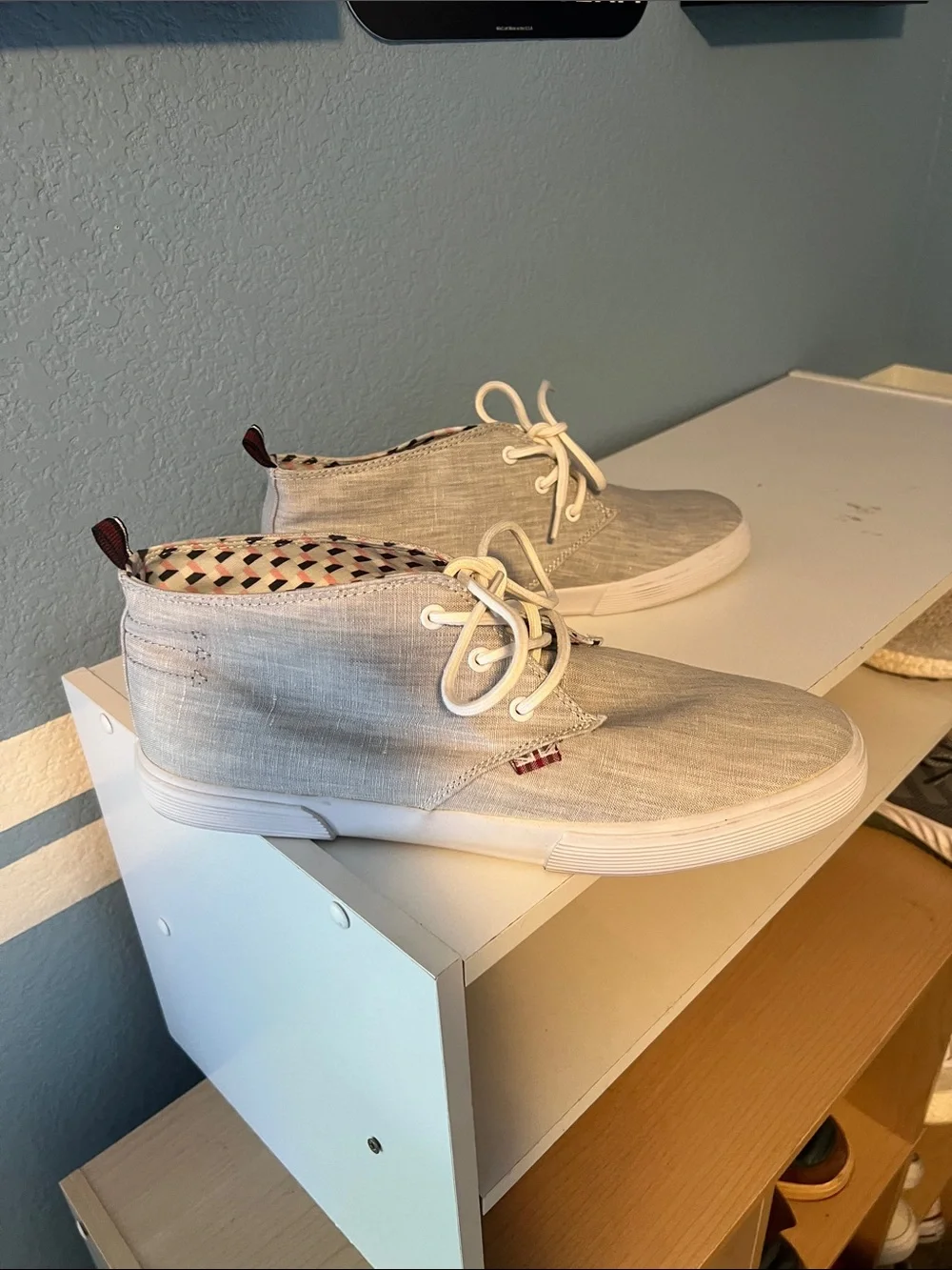 Ben Sherman Men's Beige Canvas Chukka Boots